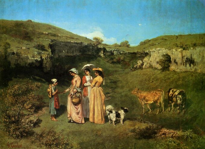 The Village Maidens - Gustave Courbet