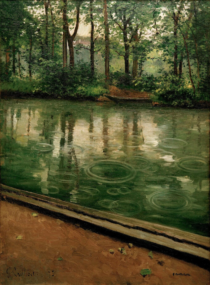 L'yerres, pluie - Caillebotte - Reproductions de tableaux et peintures haut de gamme