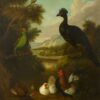 Canari, perroquet vert et autres oiseaux dans un paysage - Tobias Stranover - Reproductions de tableaux et peintures haut de gamme