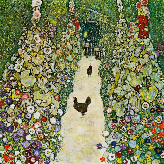 Garden Path with Chickens - Gustav Klimt