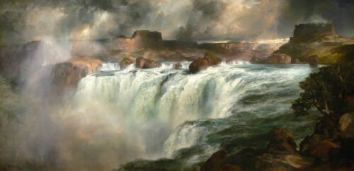 Chutes de Shoshone sur la rivière Snake - Thomas Moran - Reproductions de tableaux et peintures haut de gamme