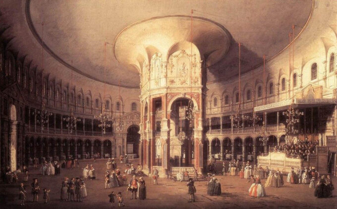 London, Ranelagh, Interior View of the Rotunda - Giovanni Antonio Canal