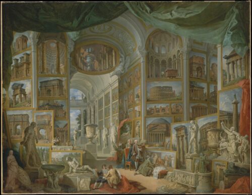 Galerie de vues de la Rome antique - Giovanni Paolo Panini - Reproductions de tableaux et peintures haut de gamme