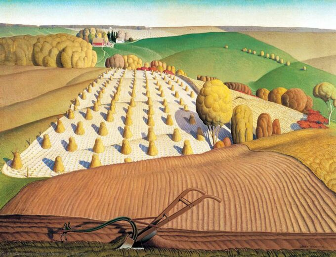 Plowing in the Fall – Grant Wood