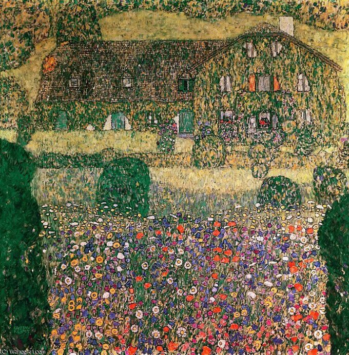 Country House on the Attersee - Gustav Klimt