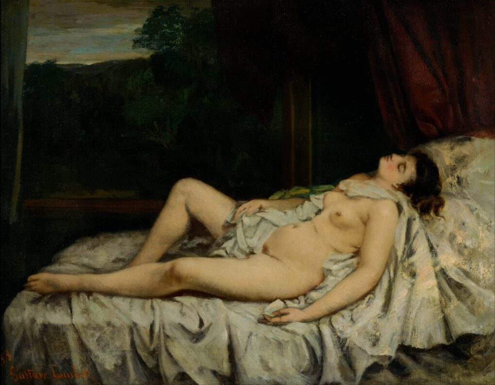 Nu endormi - Gustave Courbet - Reproductions de tableaux et peintures haut de gamme