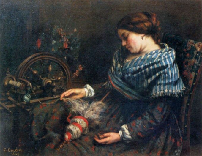 The Sleeping Spinner - Gustave Courbet