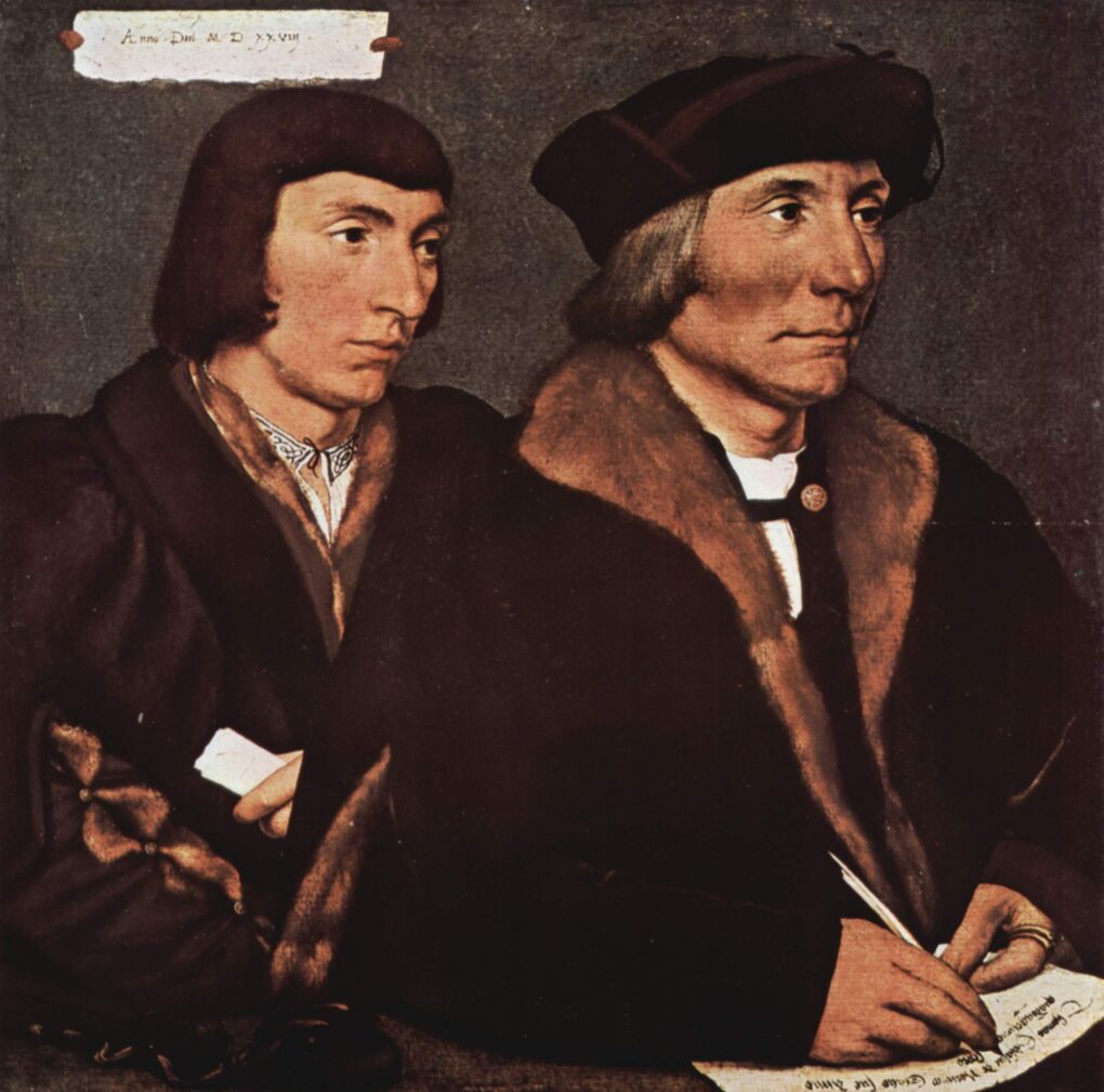 Portrait de Thomas Godsalve et de son fils John - Hans Holbein le Jeune - Reproductions de tableaux et peintures haut de gamme