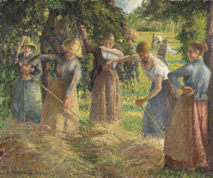 Haymaking at Éragny - Camille Pissarro