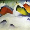 Bottes de foin dans la neige - Franz Marc - Reproductions de tableaux et peintures haut de gamme