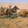 L'abandon du troupeau - Charles Marion Russell - Reproductions de tableaux et peintures haut de gamme