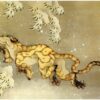 Tigre dans la neige - Katsushika Hokusai - Reproductions de tableaux et peintures haut de gamme