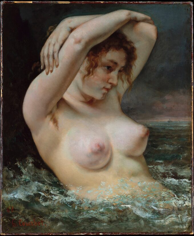 La Femme à la vague - Gustave Courbet - Reproductions de tableaux et peintures haut de gamme