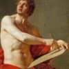 Étude académique d'un homme nu - Jean-Auguste-Dominique Ingres - Reproductions de tableaux et peintures haut de gamme