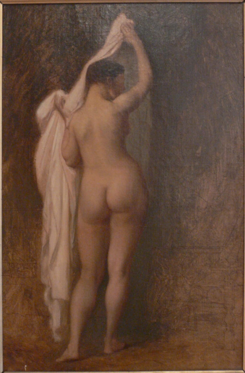 Nu de dos - Jean-Léon Gérôme - Reproductions de tableaux et peintures haut de gamme