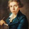 Portrait de Jacques-Louis David (1748-1825) dans sa jeunesse - Jacques-Louis David - Reproductions de tableaux et peintures haut de gamme