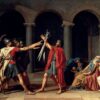 Le serment des Horaces - Jacques-Louis David - Reproductions de tableaux et peintures haut de gamme