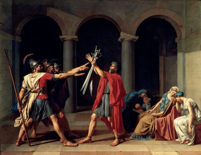 Le serment des Horaces - Jacques-Louis David - Reproductions de tableaux et peintures haut de gamme