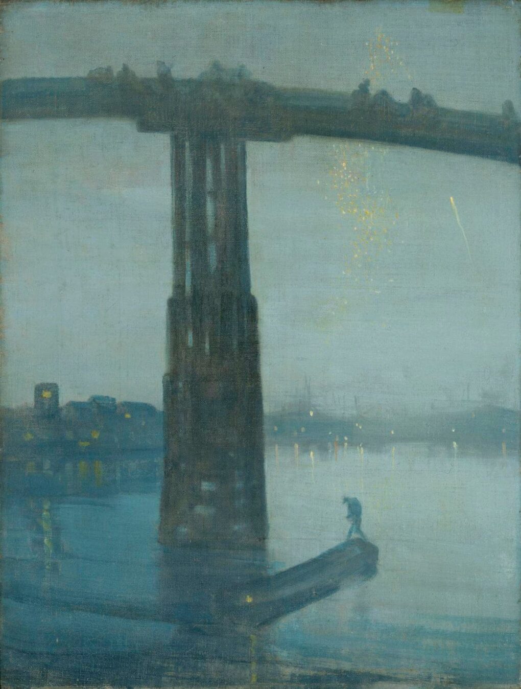 Nocturne : Bleu et or - Vieux pont de Battersea - James Abbott McNeill Whistler - Reproductions de tableaux et peintures haut de gamme