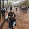 La Modiste Sur Les Champs Elysées - Jean Béraud - Reproductions de tableaux et peintures haut de gamme