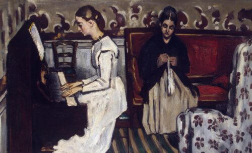 Jeune Fille au piano - Paul Cézanne - Reproductions de tableaux et peintures haut de gamme