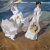 Promenade au bord de la mer - Sorolla - Reproductions de tableaux et peintures haut de gamme