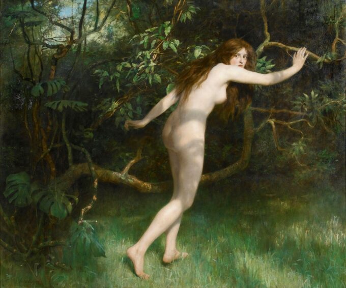 Ève de John Collier - Reproductions de tableaux et peintures haut de gamme