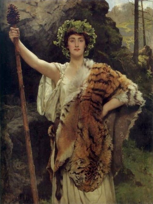 La prêtresse de Bacchus de John Collier - Reproductions de tableaux et peintures haut de gamme