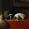 Épagneuls King Charles - Edwin Landseer - Reproductions de tableaux et peintures haut de gamme