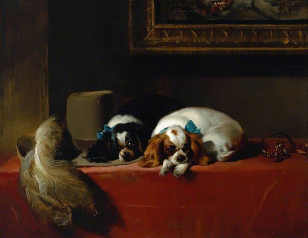 Épagneuls King Charles - Edwin Landseer - Reproductions de tableaux et peintures haut de gamme