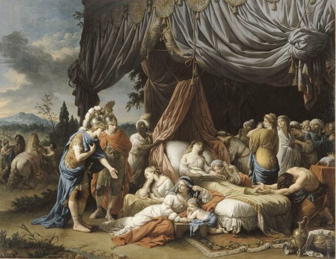 La mort de la femme de Darius, Lagrenée - Louis Jean François Lagrenée - Reproductions de tableaux et peintures haut de gamme