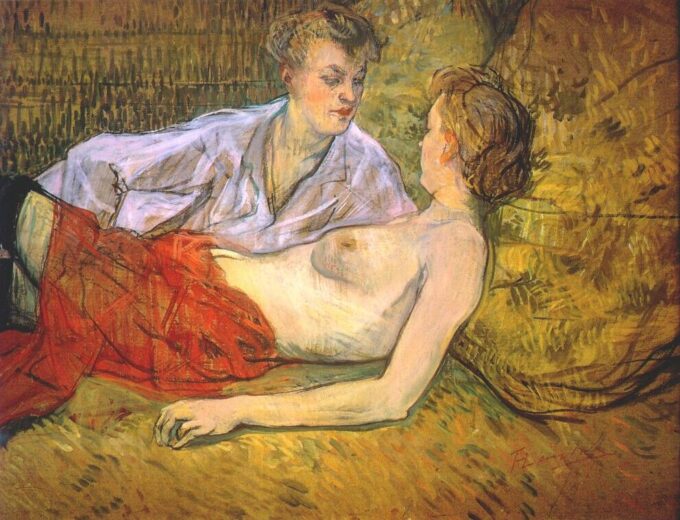 The Two Girlfriends - Toulouse Lautrec