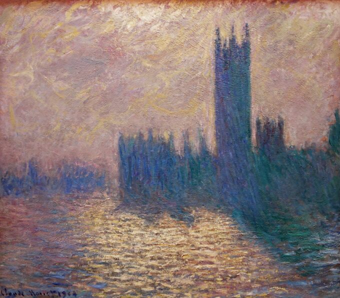 The Parliament of London. Stormy Sky (W 1605) - Claude Monet