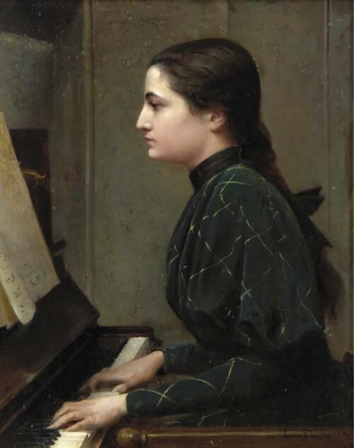 Le récital de piano - Lionel Royer - Reproductions de tableaux et peintures haut de gamme