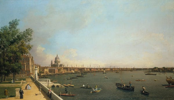 London. The Thames from the Terrace of Somerset House towards the City - Giovanni Antonio Canal