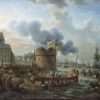 Louis XVI visitant le port de Cherbourg en 1786 - Louis Philippe Crepin - Reproductions de tableaux et peintures haut de gamme