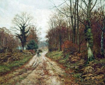 La route de l'automne (bois de Mitcham, Surrey) - Edward Wilkins Waite - Reproductions de tableaux et peintures haut de gamme