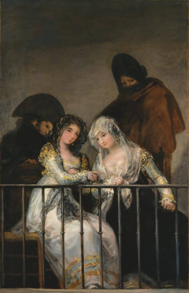 The Majas on the Balcony - Francisco de Goya