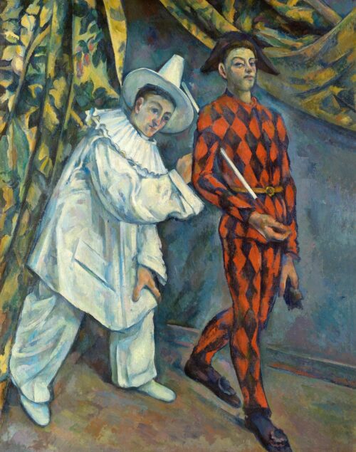 Pierrot et Harlequin - Paul Cézanne - Reproductions de tableaux et peintures haut de gamme