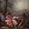 Orchidée, Passiflore et Colibri - Martin Johnson Heade - Reproductions de tableaux et peintures haut de gamme