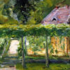 Vue sur la haie élevée de tilleul dans le jardin après ouest - Max Liebermann - Reproductions de tableaux et peintures haut de gamme