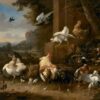 La basse-cour - Melchior d'Hondecoeter - Reproductions de tableaux et peintures haut de gamme