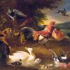 Poules et canards - Melchior d'Hondecoeter - Reproductions de tableaux et peintures haut de gamme