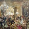 Le dîner au bal - Adolph von Menzel - Reproductions de tableaux et peintures haut de gamme