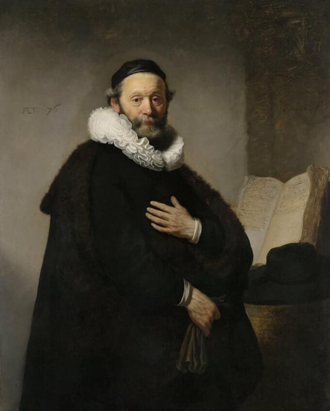 Portrait of the Remonstrant minister Johannes Wtenbogaert - Rembrandt van Rijn