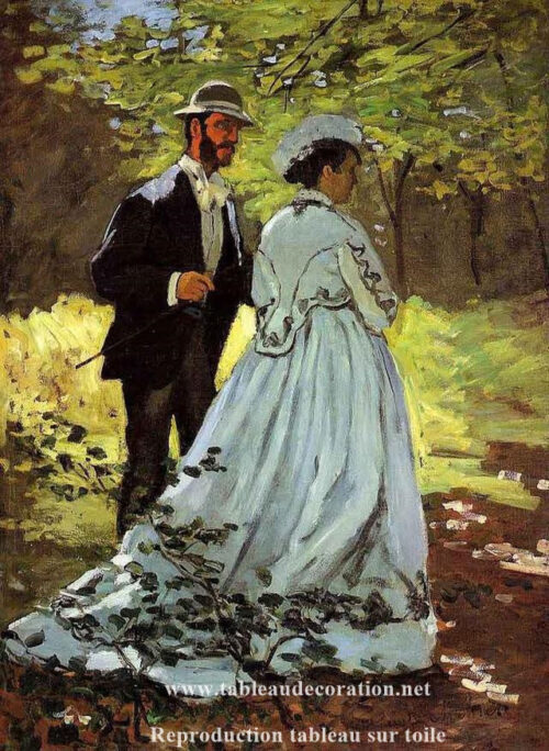 Les Promeneurs - Tableau Monet - Reproductions de tableaux et peintures haut de gamme