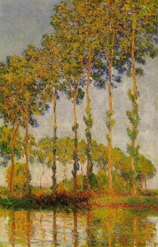 Row of Poplars - Claude Monet