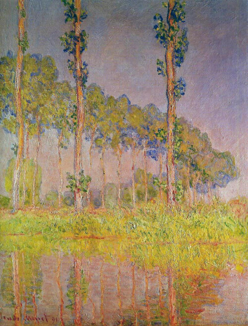 Les Trois Arbres, printemps - Claude Monet - Reproductions de tableaux et peintures haut de gamme