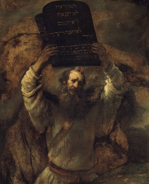 Moses Breaking the Tablets of the Law – Rembrandt van Rijn Oil Painting Reproduction