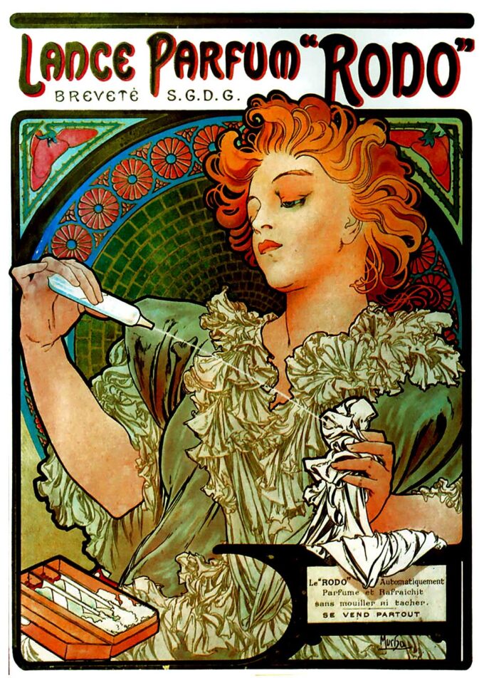 Perfume Bottle "Wheel" - Mucha